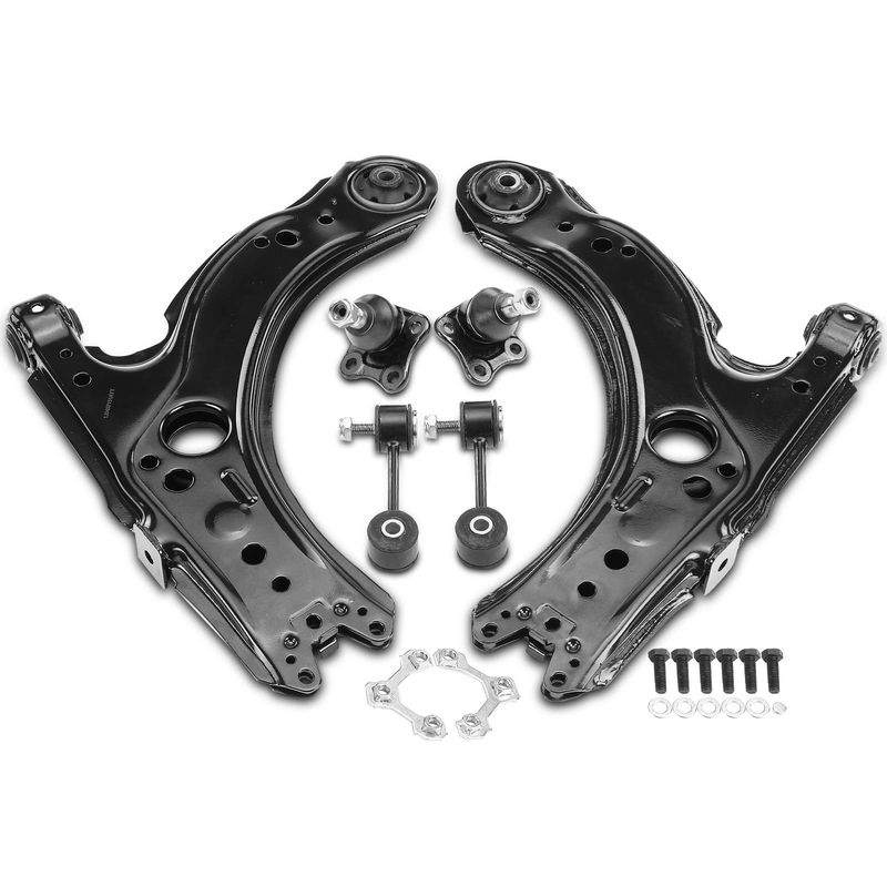 6x Control Arm & Ball Joint & Sway Bar Link for Volkswagen Beetle Golf Jetta