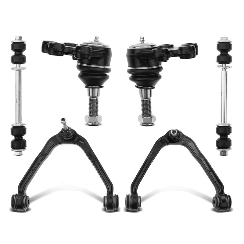 6x Front Upper Control Arm with Ball Joint Stabilizer Bar End Link for Chevy GMC