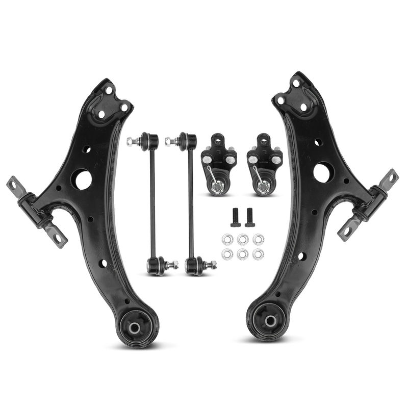6x Front & Rear Control Arm with Ball Joint Stabilizer Bar Link for Lexus Toyota