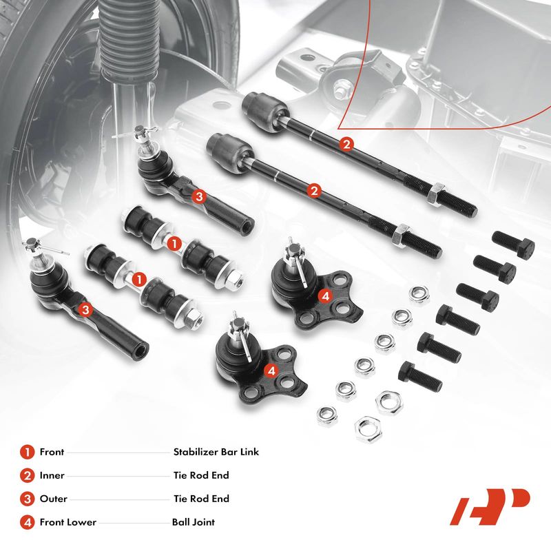 8x Front Stabilizer Bar Link with Ball Joints Tie Rod End for Chevrolet Pontiac
