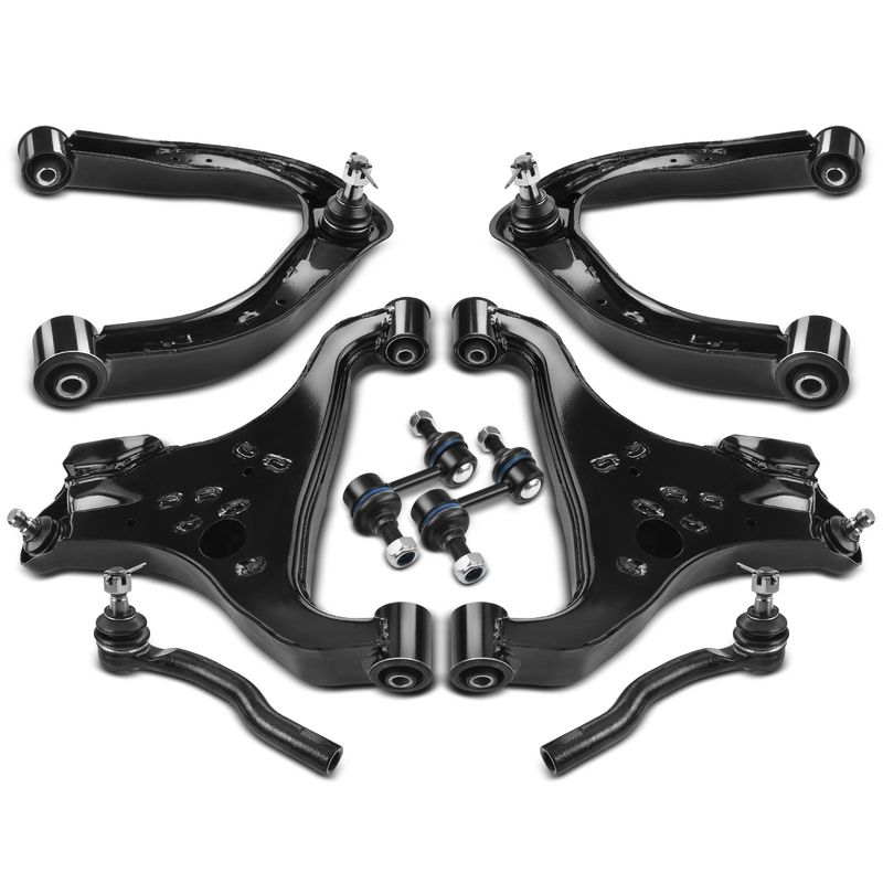 8x Front Lower & Upper Control Arm Sway Bar Tie Rod End for Nissan Infiniti