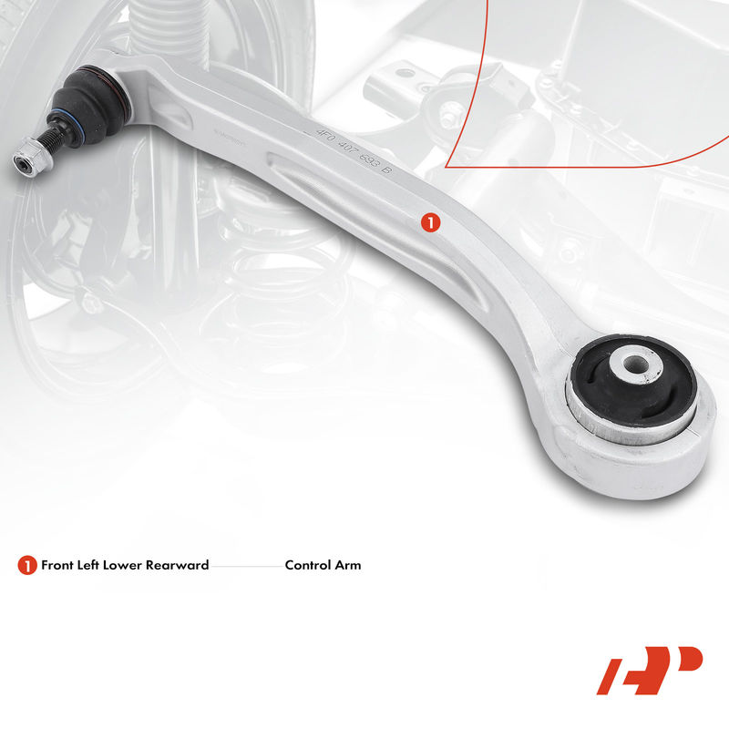 Front Left Lower Rearward Control Arm with Ball Joint for Audi A6 A6 Quattro S6