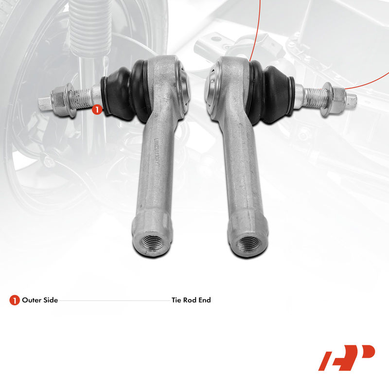 2x Front Outer Tie Rod End for Lincoln Aviator 2020-2022 V6 3.0L