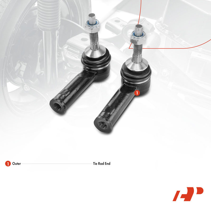 2x Front Outer Tie Rod End for Ford Explorer 11-19 Flex Lincoln MKT 17-19