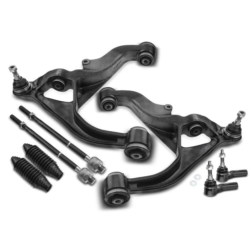 8x Front Lower Control Arms & Ball Joint Inner Outer Tie Rod End for Dodge Ram