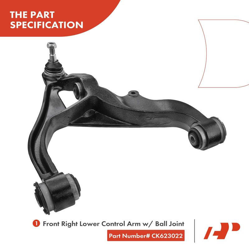 8x Front Lower Control Arms & Ball Joint Inner Outer Tie Rod End for Dodge Ram