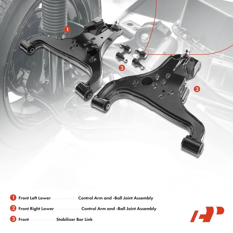 4x Front Lower Control Arm with Ball Joint Stabilizer Bar Link for Infiniti