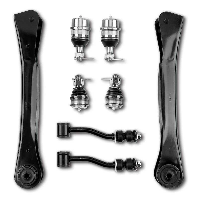 8x Front Control Arm Stabilizer Bar End Link Ball Joint for Jeep Cherokee