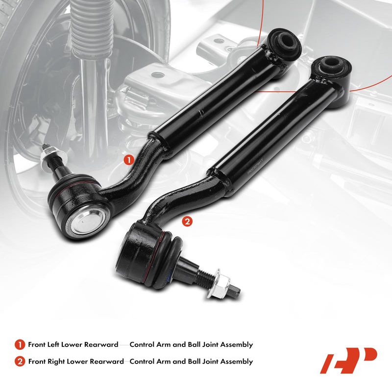 2x Front Lower Rearward Control Arm with Ball Joint for Ford Mustang 2015-2022