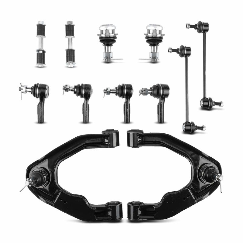 12x Front & Rear Control Arm with Ball Joint Stabilizer Bar End Link for Nissan