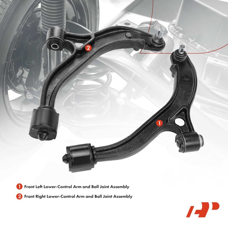 2x Front Lower Control Arm with Ball Joint for Dodge Caravan Chrysler Voyager