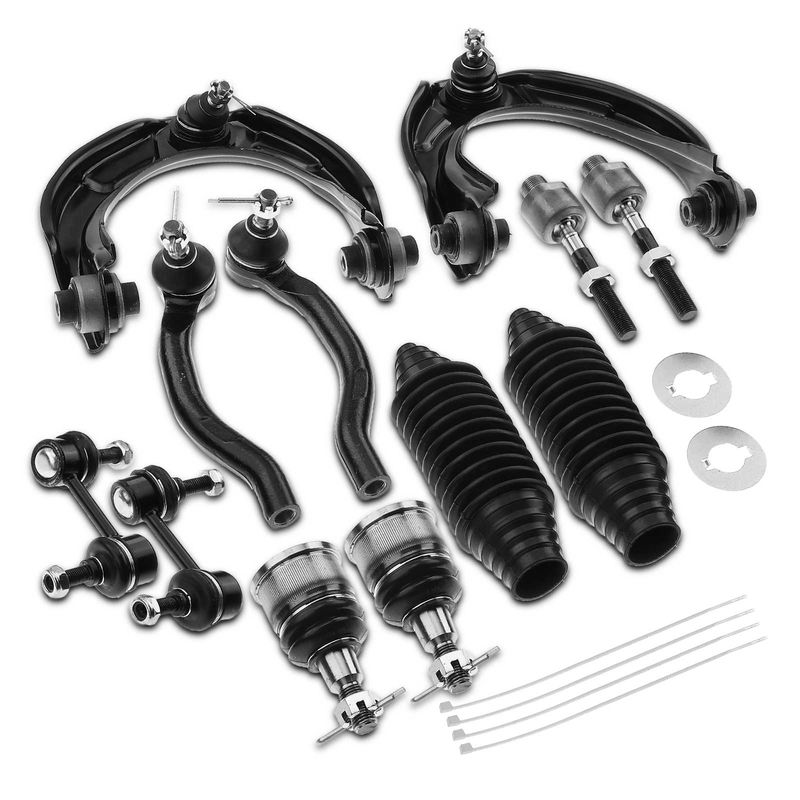 12x Front Control Arm with Ball Joint Sway Bar Link Tie Rod End for Honda Accord