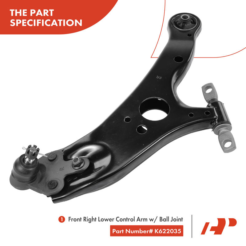 Front Passenger Lower Control Arm with Ball Joint for Toyota Sienna 2011-2019