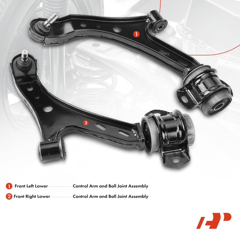 2x Front Lower Control Arm with Ball Joint for Ford Mustang 2005-2010