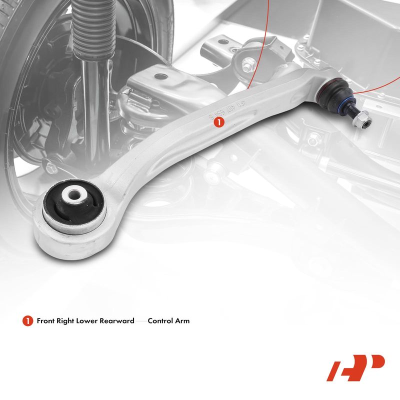 Front Right Lower Rearward Control Arm with Ball Joint for Audi A6 S6 A6 Quattro