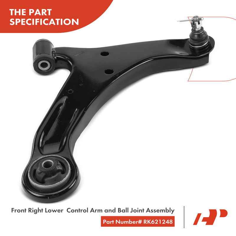 Front Right Lower Control Arm with Ball Joint for Suzuki Aerio 2002-2003 L4 2.0L