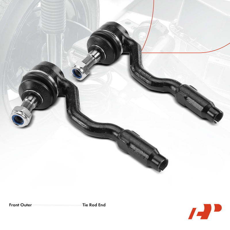 2x Front Outer Steering Tie Rod End for BMW E83 X3 2004-2010 L6 2.5L L6 3.0L