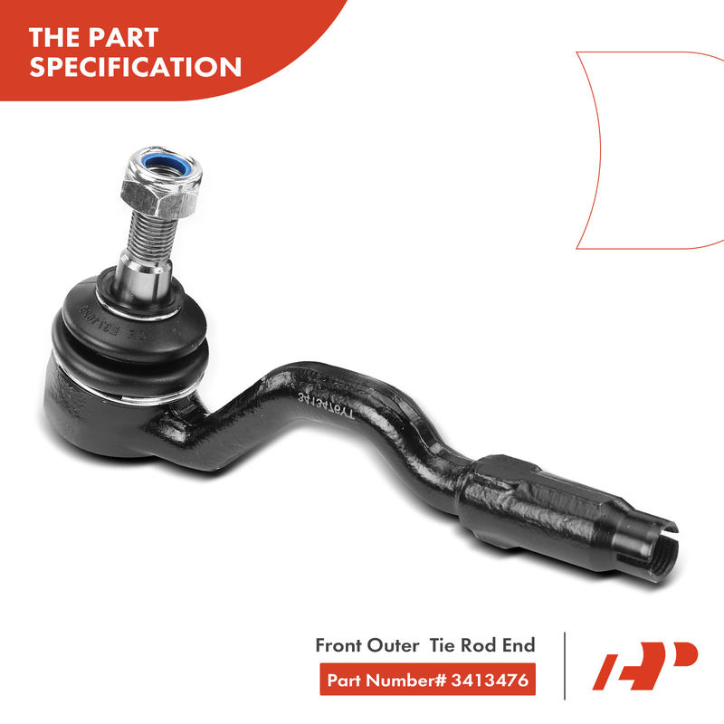 2x Front Outer Steering Tie Rod End for BMW E83 X3 2004-2010 L6 2.5L L6 3.0L