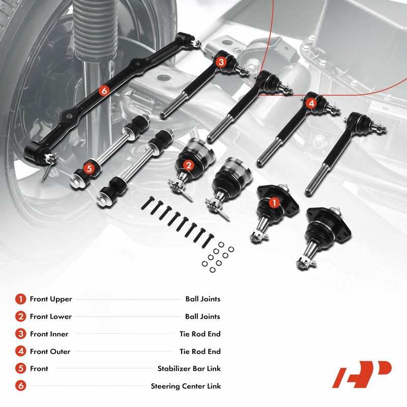 11x Front Stabilizer Bar Link Tie Rod End Ball Joint Center Link for Chevy GMC