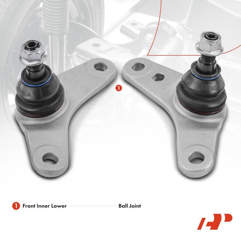 2x Front Inner Lower Ball Joints for Mini Cooper 2002-2008 L4 1.6L