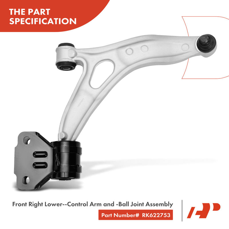 Front Right Lower Control Arm with Ball Joint for Ford C-Max 13-18 Focus 12-18