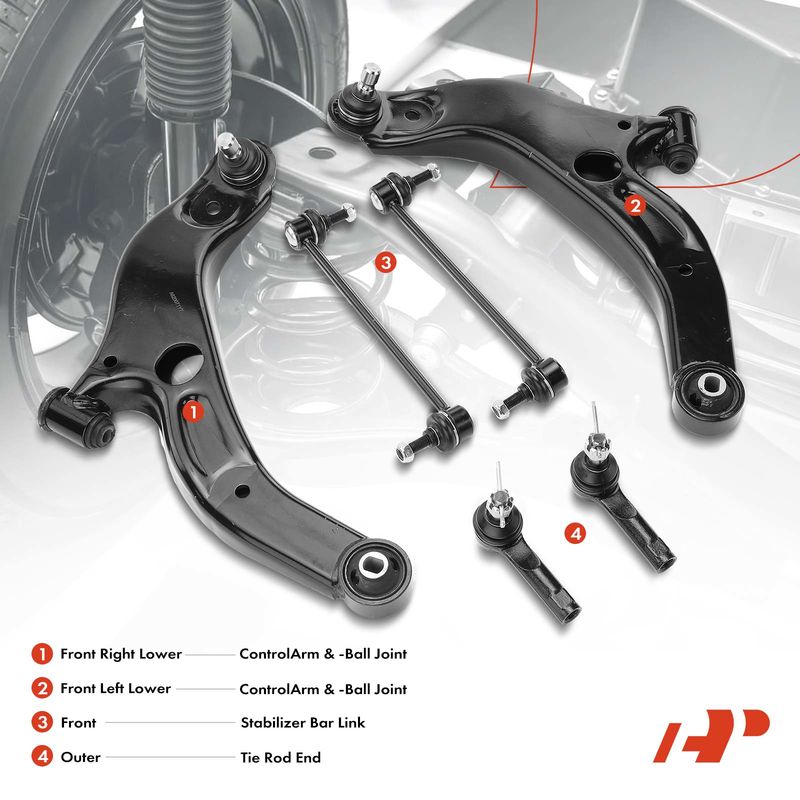 6x Front Lower Control Arm Stabilizer Bar Link for Mazda Protege 01-03 Protege5