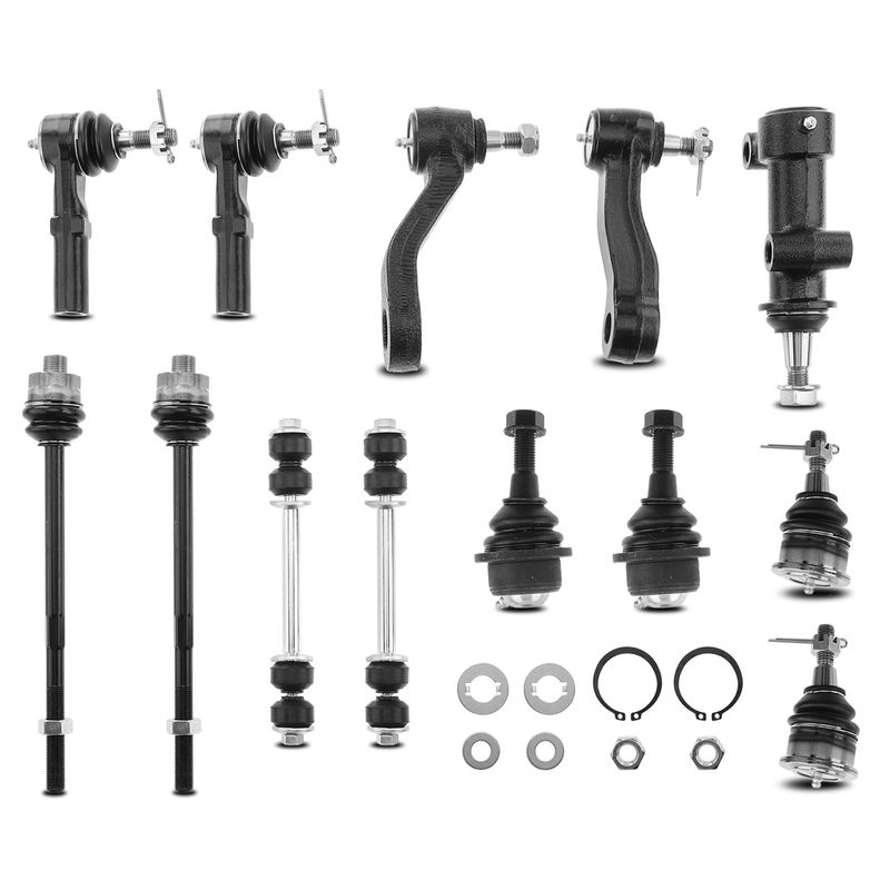 13x Front Idler & Pitman Arm Sway Bar Link Tie Rod End for Chevy Silverado 2500