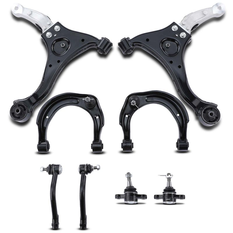 8x Front Lower & Upper Control Arm Ball Joint Tie Rod End for Hyundai Sonata