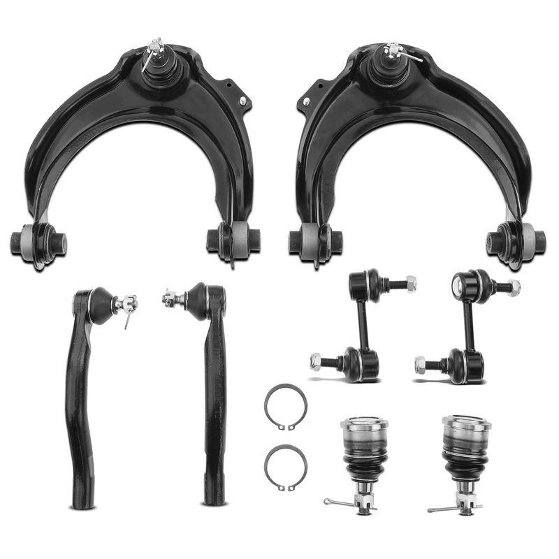 8x Front Control Arm with Ball Joint & Sway Bar Link Tie Rod End for Honda Accord