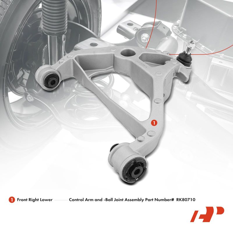 Front Right Lower Control Arm with Ball Joint for Ford Expedition Lincoln