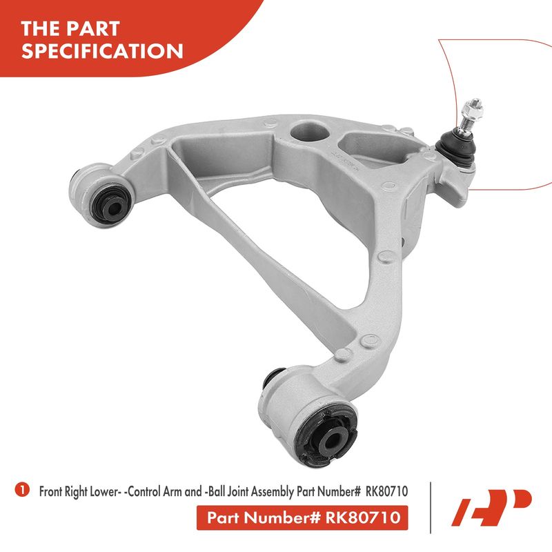Front Right Lower Control Arm with Ball Joint for Ford Expedition Lincoln
