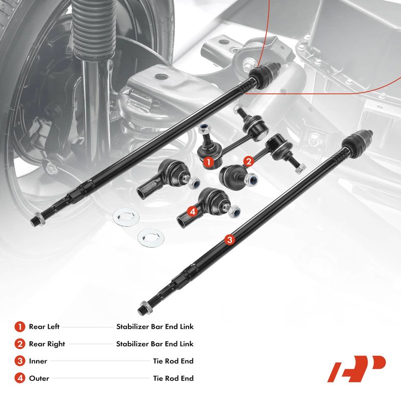 6x Rear Stabilizer Bar End Link Tie Rod End for Honda CR-V 02-06