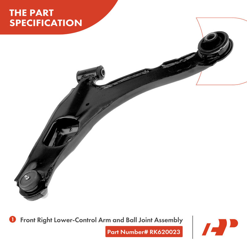Front Right Lower Control Arm with Ball Joint for Chrysler PT Cruiser 2006-2010