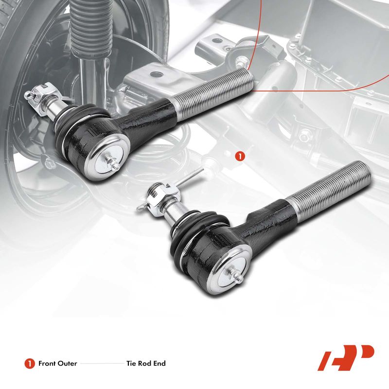 2x Front Outer Tie Rod End Pair for Dodge Ram 1500 2500 3500 1994-2004