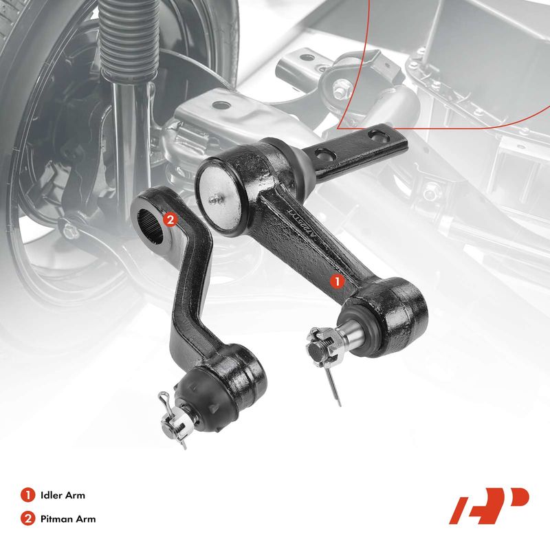 2x Front Idler Arm & Pitman Arm for Dodge Ram 2500 Ram 3500 1994-1999 5.9L RWD