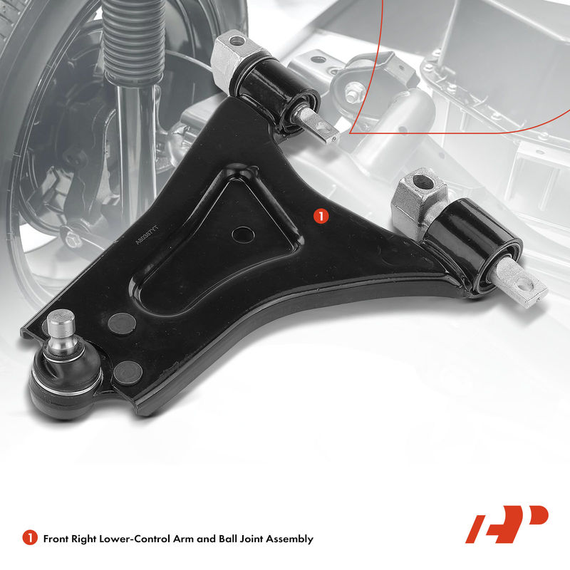 Front Right Lower Control Arm with Ball Joints Assembly for Ford Contour Cougar