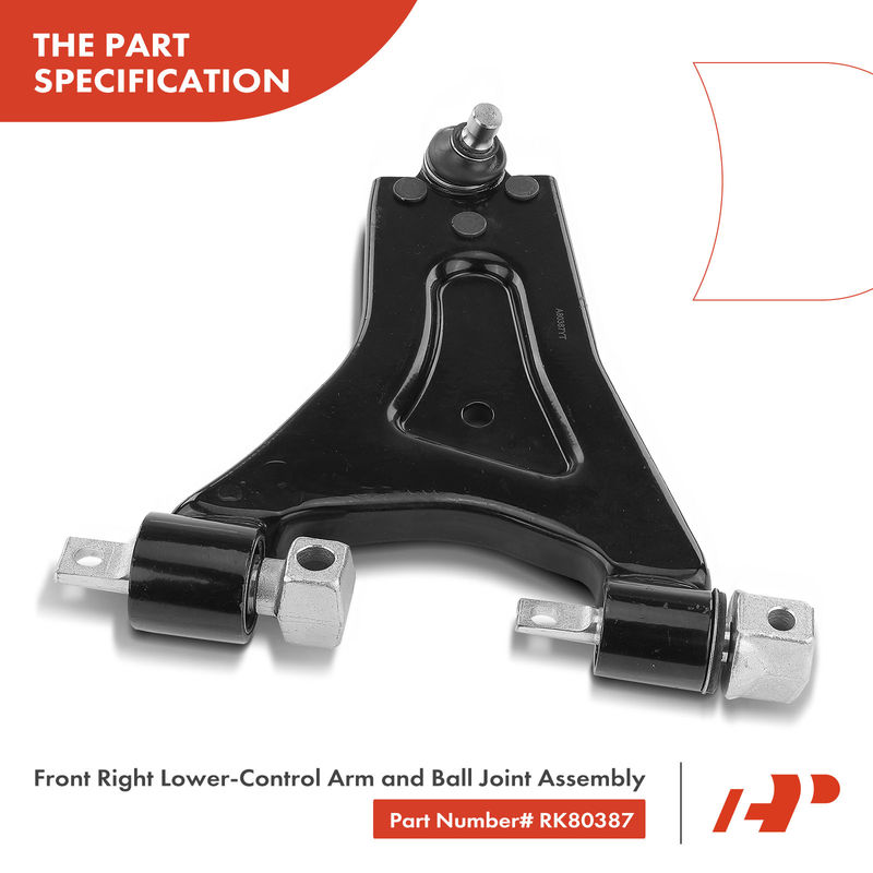 Front Right Lower Control Arm with Ball Joints Assembly for Ford Contour Cougar