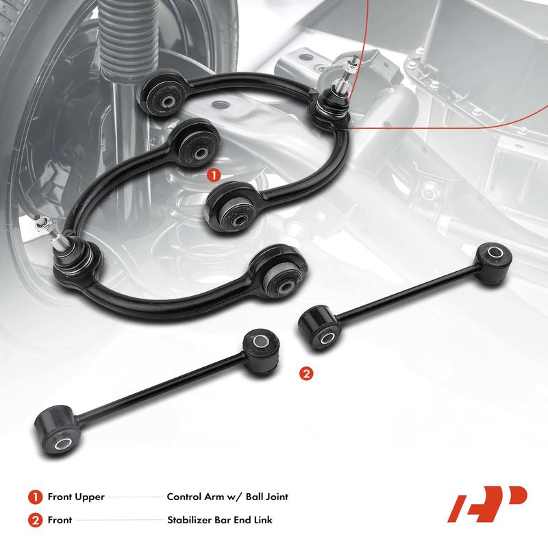4x Front Upper Control Arms & Sway Bar for Jeep Grand Cherokee 05-10 Commander