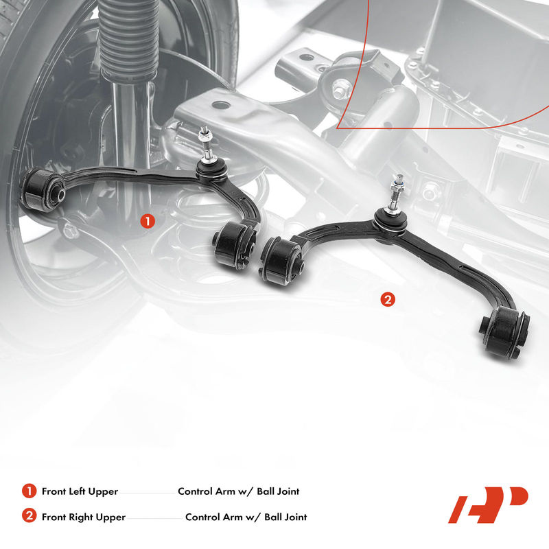 2x Front Upper Control Arms with Ball Joints Pair for Ford Expedition 2003