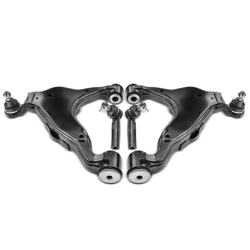 4x Front Lower Control Arm with Ball Joint Outer Tie Rod End for Lexus GX470