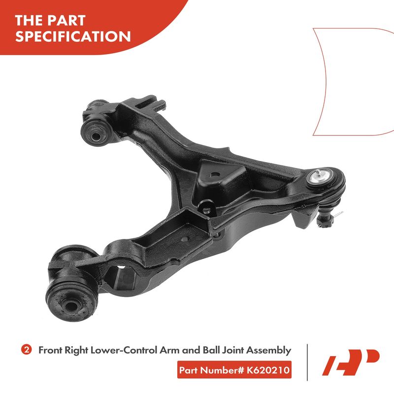 2x Front Lower Control Arm & Ball Joint Assembly for Ford F-150 F-250