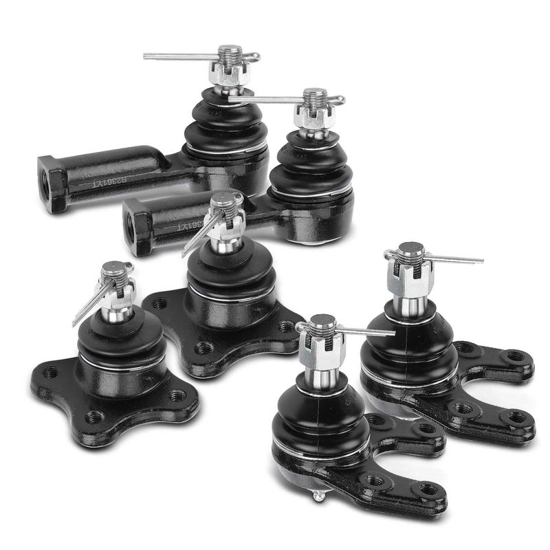 6x Outer Tie Rod End & Front Ball Joint for Mazda B2200 B2600 1987-1993 B2000