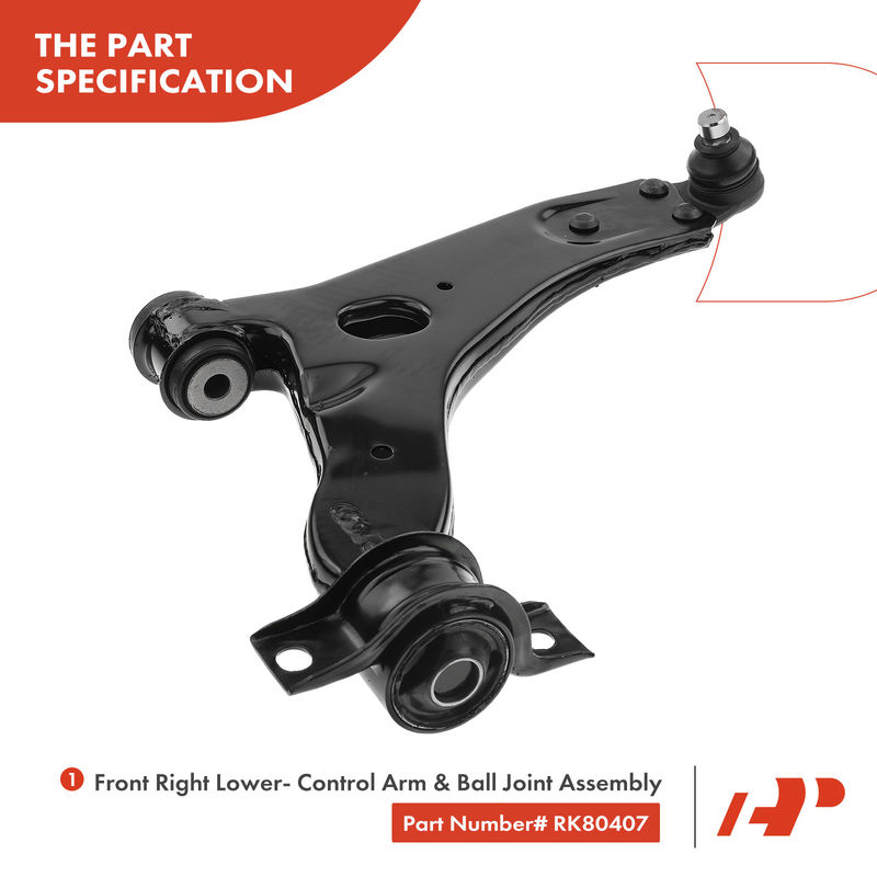 Front Right Lower Control Arm & Ball Joint Assembly for Ford Focus 2004-2011