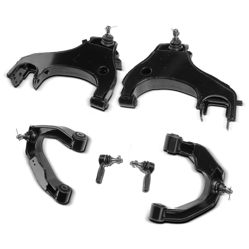 6x Front Control Arm with Ball Joint & Tie Rod End for Nissan Frontier Xterra