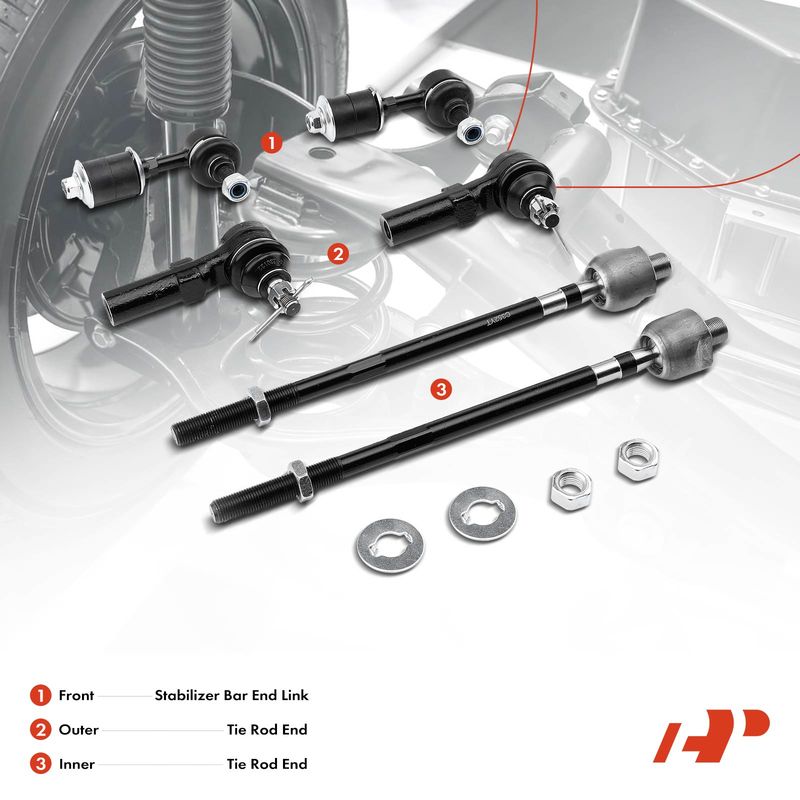 6x Front Stabilizer Sway Bar Link Tie Rod End for Nissan Maxima Infiniti I30