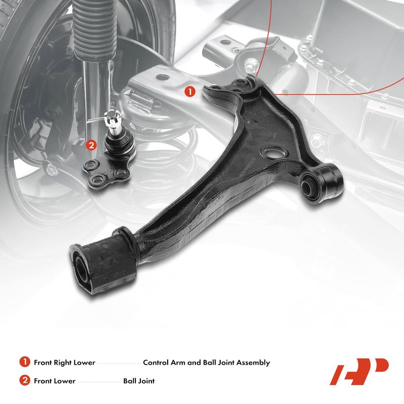 Front Right Lower Control Arm with Ball Joint for Nissan Quest Mercury Villager