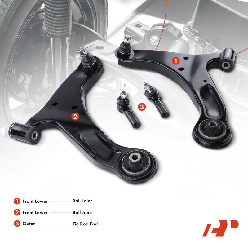 4x Front Lower Control Arm Ball Joint Tie Rod End for Suzuki Grand Vitara 06-13