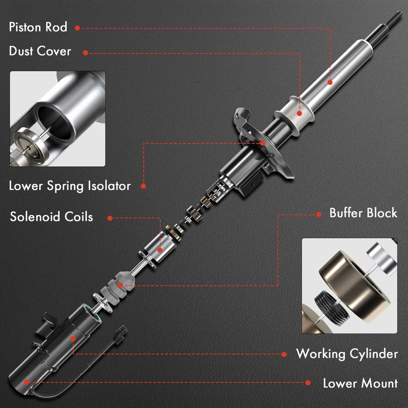 Rear Driver or Passenger Magnetic Shock Absorber for Porsche 718 Boxster Cayman