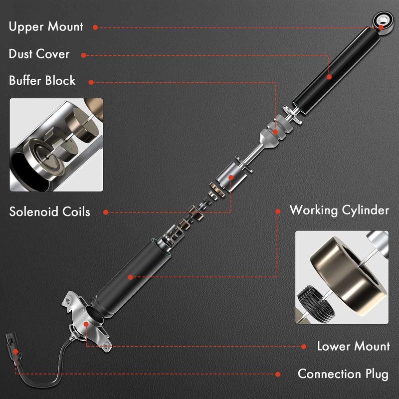 Rear Driver or Passenger Magnetic Shock Absorber for Porsche Macan 2015-2018