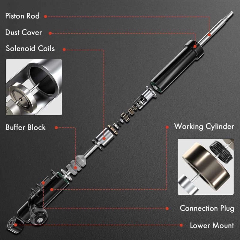 2x Front Magnetic Shock Absorber for Jaguar XJ 2011-2019 3.0L 5.0L